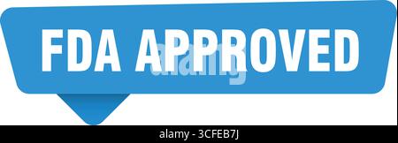 fda approved blue sign isolated on transpatent background. fda approved sticker Stock Vector