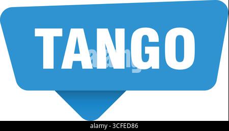 tango blue sign isolated on transpatent background. tango sticker Stock Vector