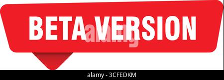 beta version sign. beta version red sticker isolated on transpatent background Stock Vector