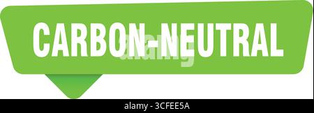 carbon-neutral sticker. carbon-neutral green sign isolated on transpatent background Stock Vector