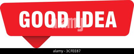 good idea sign. good idea red sticker isolated on transpatent background Stock Vector