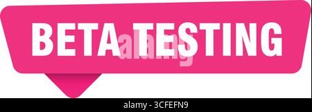 beta testing sign. beta testing magenta sticker isolated on transpatent background Stock Vector