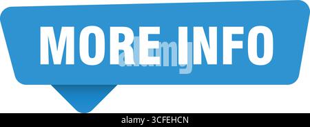 more info blue sign isolated on transpatent background. more info sticker Stock Vector