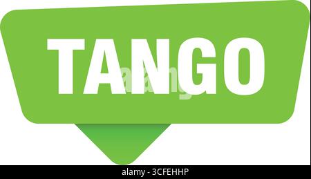 tango sticker. tango green sign isolated on transpatent background Stock Vector