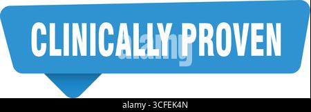 clinically proven blue sign isolated on transpatent background. clinically proven sticker Stock Vector