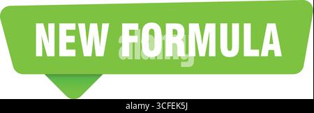 new formula sticker. new formula green sign isolated on transpatent background Stock Vector