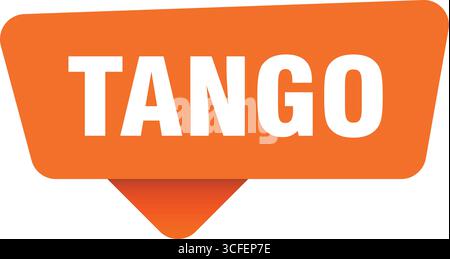 tango orange sign isolated on transpatent background. tango sticker Stock Vector