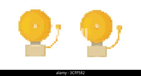 Pixel art meter gauge display in vibrant colors Stock Vector