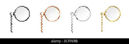 Pixel art microphone in hand design for retro gaming aesthetic Stock Vector