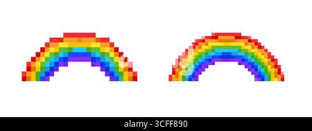 Vibrant retro pixel art in unique mosaic design Stock Vector