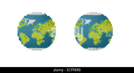 Retro pixel vs sign for game design and competition concepts Stock Vector