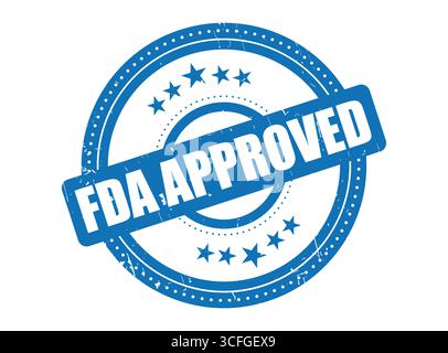 A FDA APPROVED Rubber Stamp Seal with a Dotted Circle Stock Vector