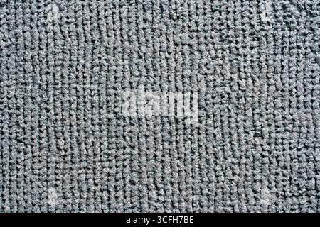 Grey color cleaning rag microfiber cloth background and texture, close up, top view. Detail sample clean fabric texture backdrop Stock Photo