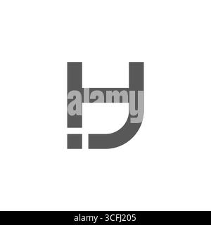 letters hji abstract simple lines geometric logo vector Stock Vector