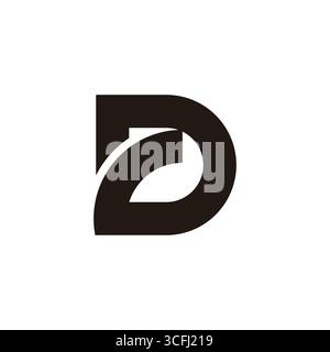 letter cd simple geometric lines abstract logo vector Stock Vector