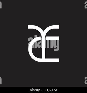 letter yc simple linked overlap lines logo vector Stock Vector