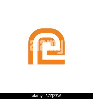 letter ce stripes linear geometric logo vector Stock Vector