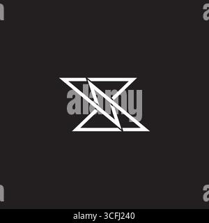 letter s linked arrow overlap simple logo vector Stock Vector