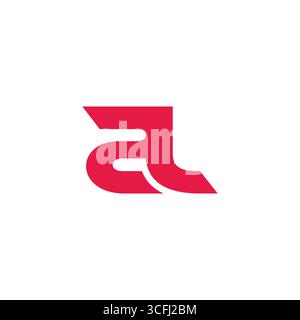 letter al simple geometric overlap logo vector Stock Vector