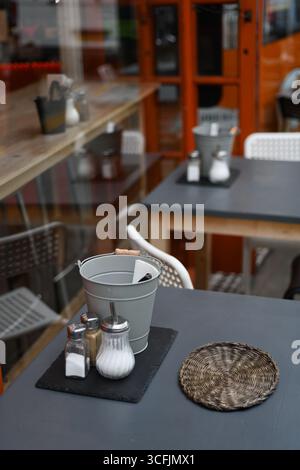 Restaurant tables Stock Photo