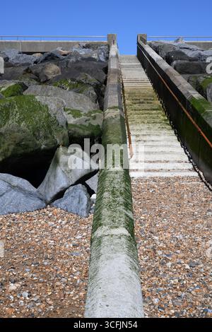 Dymchurch beach kent Stock Photo