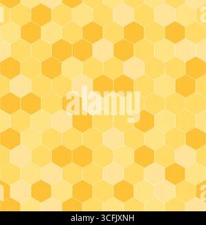 Crusted honeycomb seamless pattern. Honey combs background, vector illustration Stock Vector