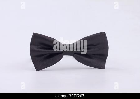 Black bow tie for men isolated on white background. Stock Photo