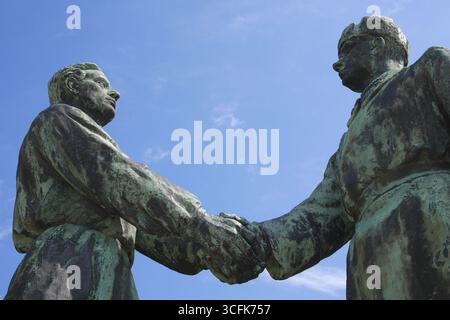 Hungarian-Soviet Friendship Memorial, Memento Park, Memorial Park, Szoborpark, Budapest, Hungary Stock Photo