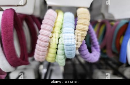 Detail of hair object, make a ponytail Stock Photo