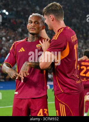 Wesley of A.S. Roma celebrates after scoring the goal of 1-0 during the ...