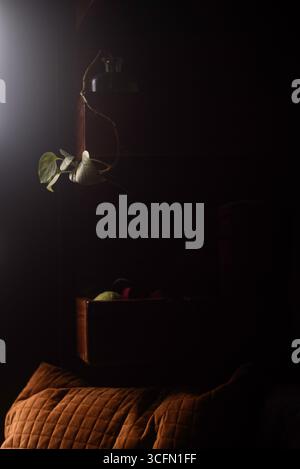 dark and moody home interior Stock Photo