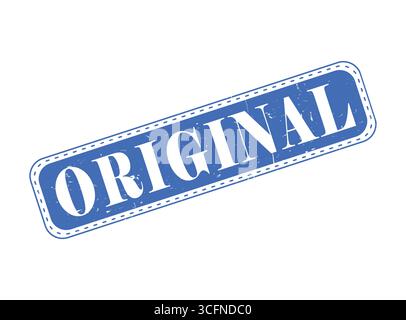 A Original Rubber Stamp Seal on a Bar Stock Vector