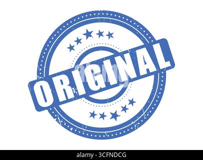 A Original Rubber Stamp Seal with a Dotted Circle Stock Vector