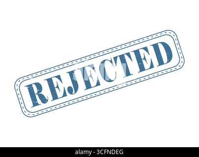 A Rejected Rubber Stamp Seal with an Outline Stock Vector