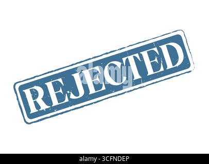 A Rejected Rubber Stamp Seal for Document Processing Stock Vector