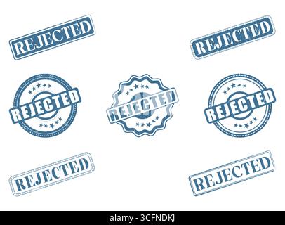 A Collection of Rejected Rubber Stamps and Seals Stock Vector
