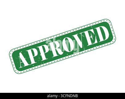 A Approved Rubber Stamp Seal on a Bar Stock Vector