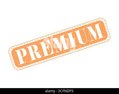 A Premium Rubber Stamp Seal on a Bar Stock Vector