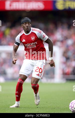 London, UK. 23rd Aug, 2025. Noni Madueke (A) at the Arsenal v Leeds United EPL match, at the Emirates Stadium, London, UK on 23rd August, 2025. Credit: Paul Marriott/Alamy Live News Stock Photo