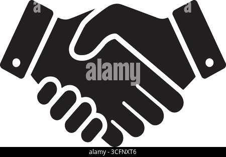 Professional Business Handshake Vector Icon Stock Vector