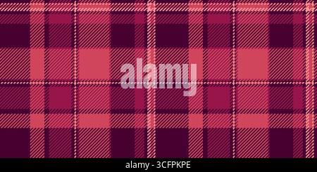 Vibrant coral and burgundy plaid pattern.  Perfect for textile design, fashion, websites, and branding. This seamless texture offers a sophisticated a Stock Vector