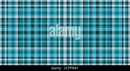 Seamless teal and gray plaid pattern.  Perfect for textile design, website backgrounds, or wrapping paper.  This classic check design offers a sophist Stock Vector
