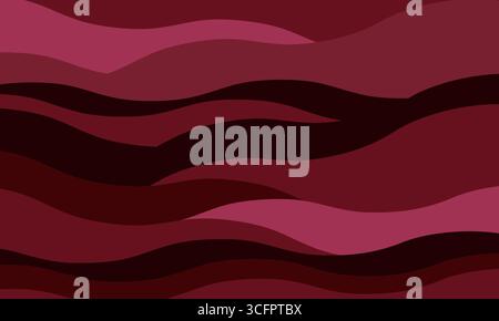Abstract burgundy wave pattern.  Stylish, flowing design perfect for backgrounds, website banners, or textile prints.  Evokes feelings of movement, fl Stock Vector