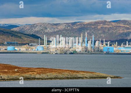 The Norwegian Statoil-Hydro Oil Refinery at Kårstø, Rogaland. Stock Photo