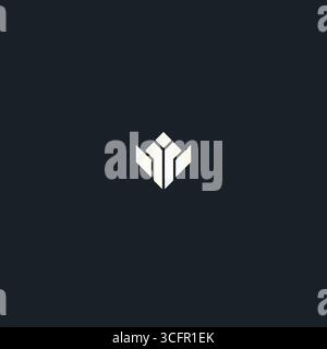 Letter V logo icon flat vector design Stock Vector