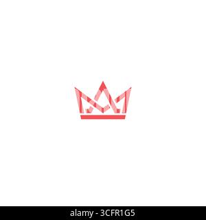 Crown logo icon flat vector design Stock Vector