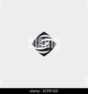 Eye gaming logo icon flat vector design Stock Vector