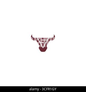 S bull logo icon flat vector design Stock Vector