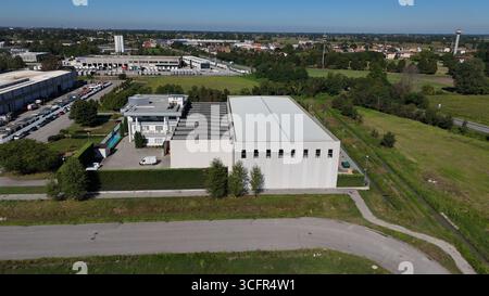 Cremona, Italy - August 22nd 2025 Modern Data Center Facility in Northern Italy Providing Advanced Cloud Storage Solutions and Digital Infrastructure Stock Photo