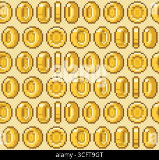 seamless of gold coins Stock Vector Image & Art - Alamy